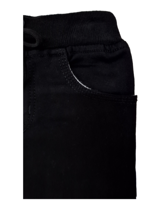 Cotton 6 Pockets Boy's Pant Jogger's Style Black - Image 8