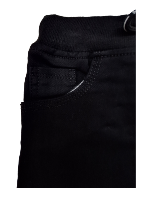 Cotton 6 Pockets Boy's Pant Jogger's Style Black - Image 7