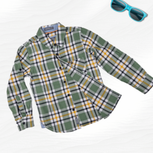 Checker Shirt in green shade for boys