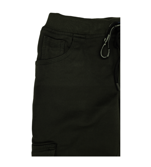 Smart Olive Green Cotton 6 Pockets Jogger's Pant For Boys Z1 - Image 5