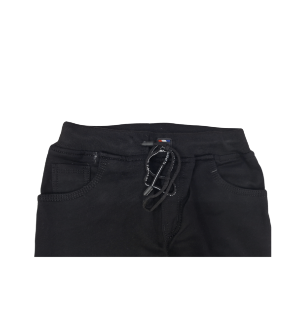 Smart Black Cotton 6 Pockets Jogger's Pant For Boys Z3 - Image 4