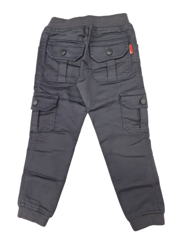 Cotton 6 Pockets Boy's Pant Jogger's Style Grey A - Image 3