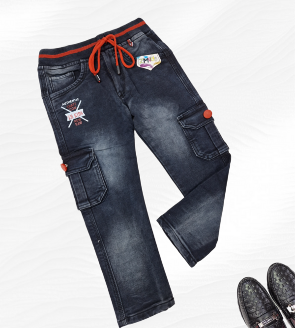 Picture of Jeans for Kids in a Shade of Carbon Black