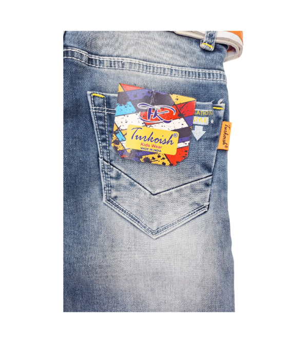 Smartly Torn Pattern for boys jeans in shade of lighter blue