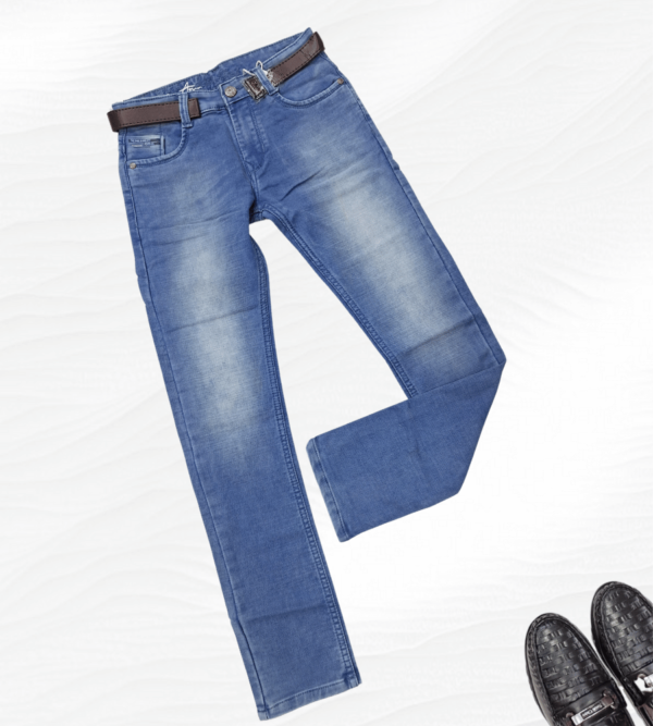 Boys Denim with wash in shade of light blue