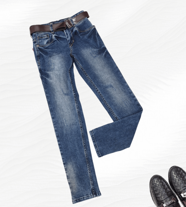 Boys jeans with wash in shade of blue