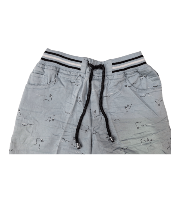 Cotton Lightweight Cotton Shorts / Capri Pant Boys Light Blue A - Image 4