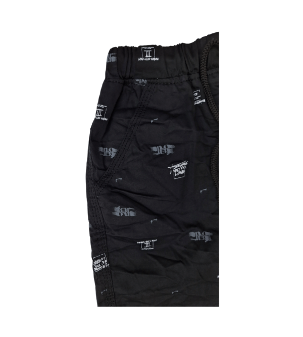 Black Organic Cotton Shorts / Capri For Boys Pant Boys D - Image 3