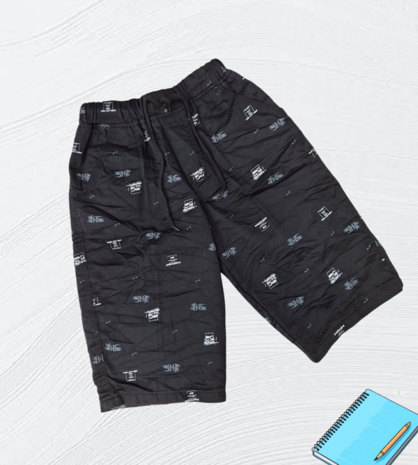 Black Organic Cotton Shorts / Capri For Boys Pant Boys D