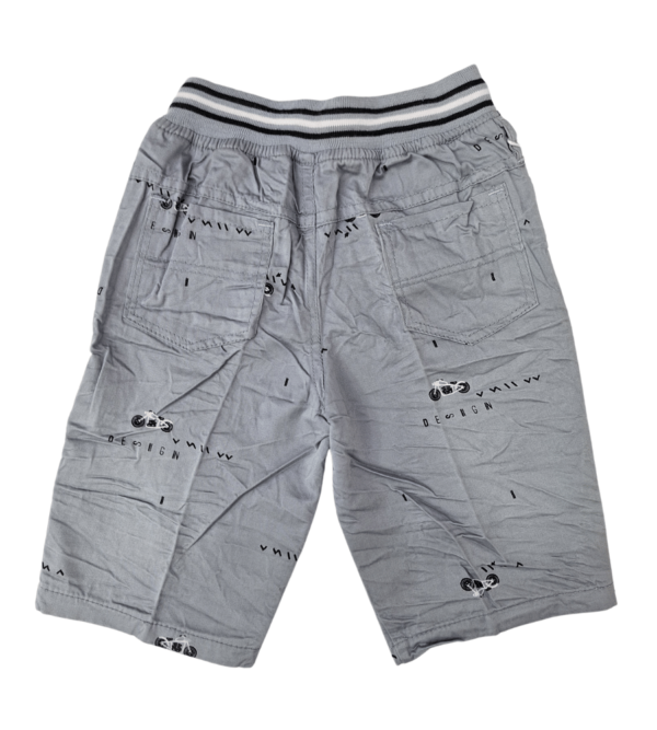 Grey Lightweight Boys Cotton Shorts / Capri Pant For Kids E - Image 3