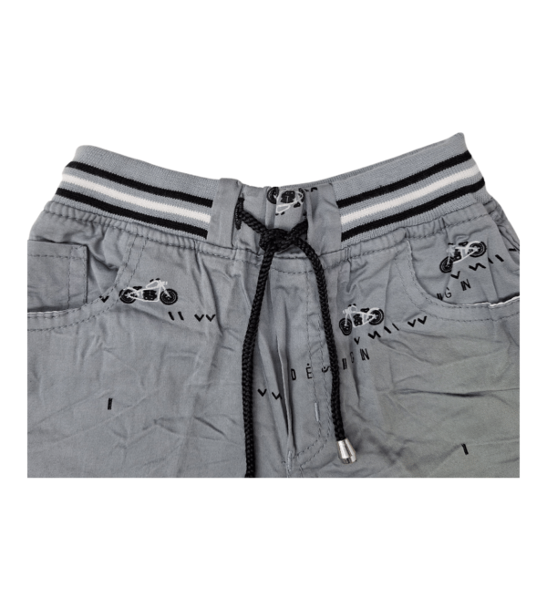 Grey Lightweight Boys Cotton Shorts / Capri Pant For Kids E - Image 6