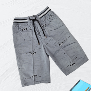 Boy's Cotton Capri in Shade of grey