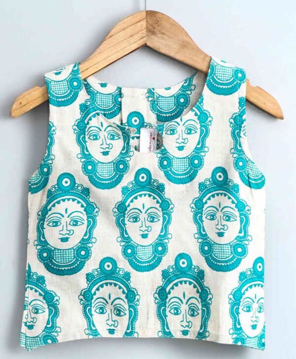 61% Off!!! - Special Festival Designs Face Print Palazzo Top - E - Image 3