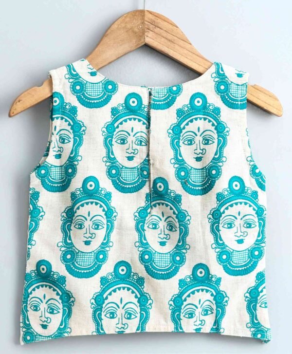 61% Off!!! - Special Festival Designs Face Print Palazzo Top - E - Image 4