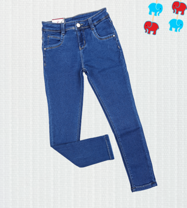 Denim Jeans For Girls in Carbon Blue Color