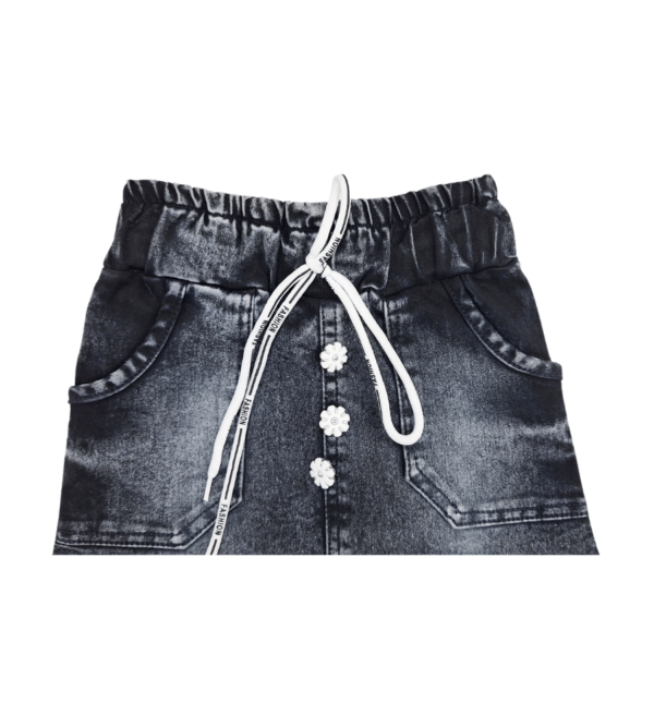 Denim Skirt For Smart Girls in Black Color I - Image 4
