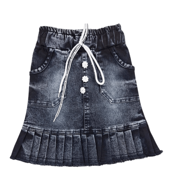 Denim Skirt For Smart Girls in Black Color I - Image 3
