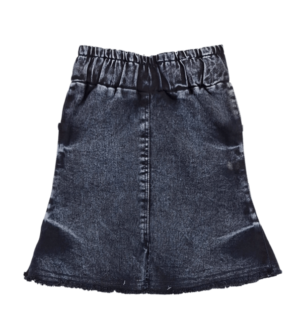 Denim Skirt For Smart Girls in Black Color I - Image 2