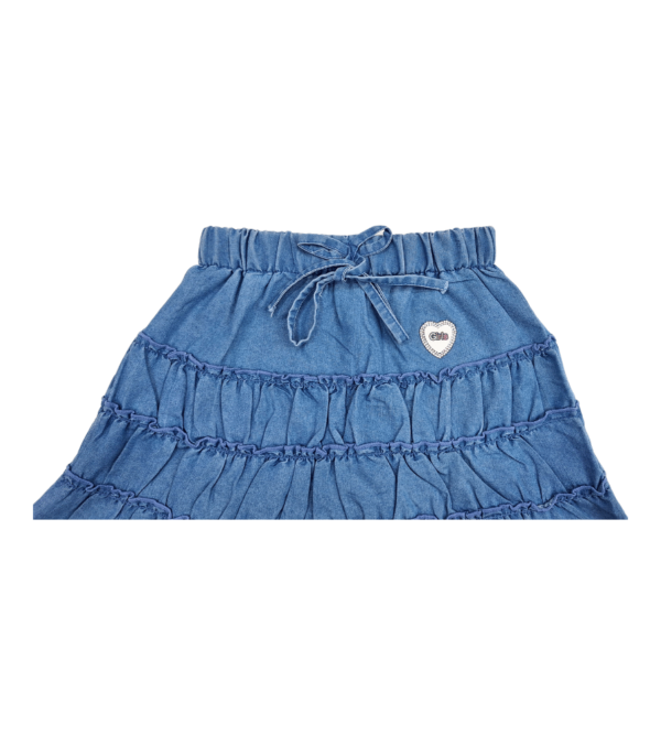 Cotton Skirt For Smart Girls in Blue Color K - Image 3