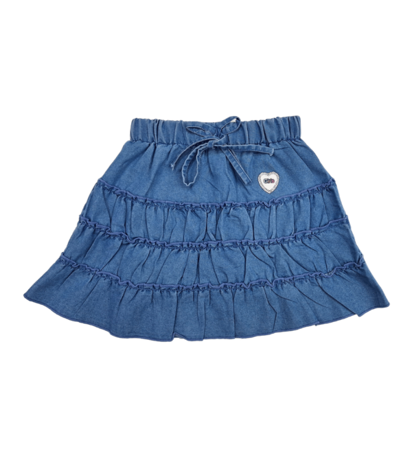 Cotton Skirt For Smart Girls in Blue Color K - Image 4