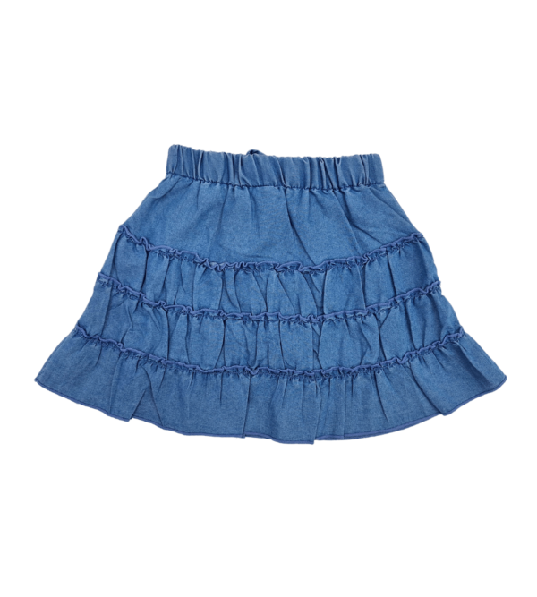 Cotton Skirt For Smart Girls in Blue Color K - Image 2