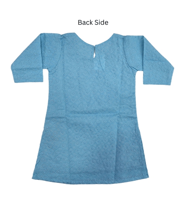 Chikan Smart Kurti With Lining For Girls Indian Dress B - Image 2