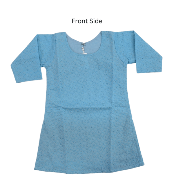 Chikan Smart Kurti With Lining For Girls Indian Dress B - Image 3