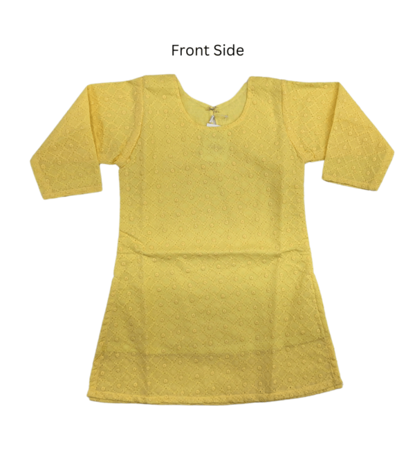 Chikan Smart Kurti With Lining For Girls Indian Dress C - Image 3