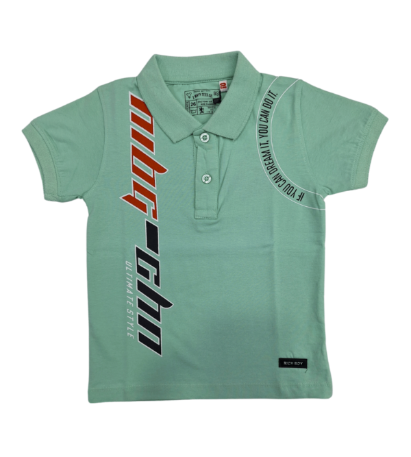 Collar Tshirt For Boys In Smart Prints and Hosiery Fabric