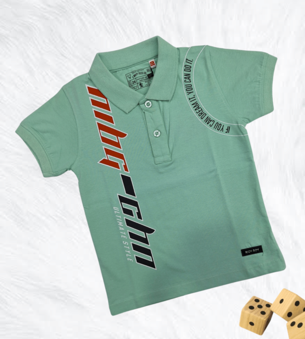 Collar Tshirt For Boys In Smart Prints and Hosiery Fabric