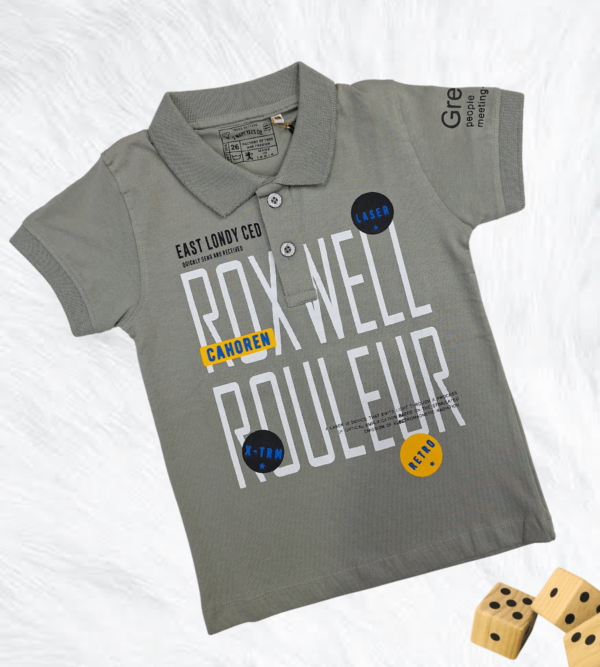 Collar Tshirt For Boys In Smart Prints and Hosiery Fabric