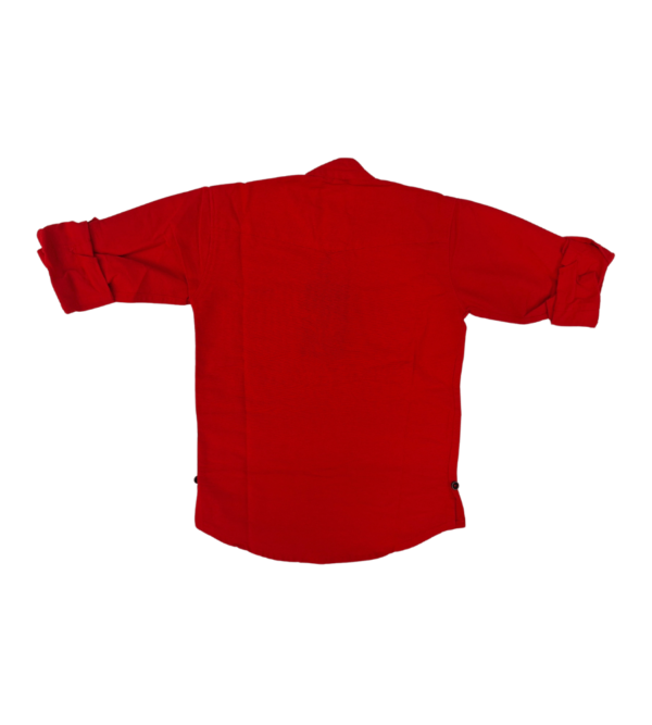 Premium Smart Red Kurta Shirt for Boys AP - Image 5