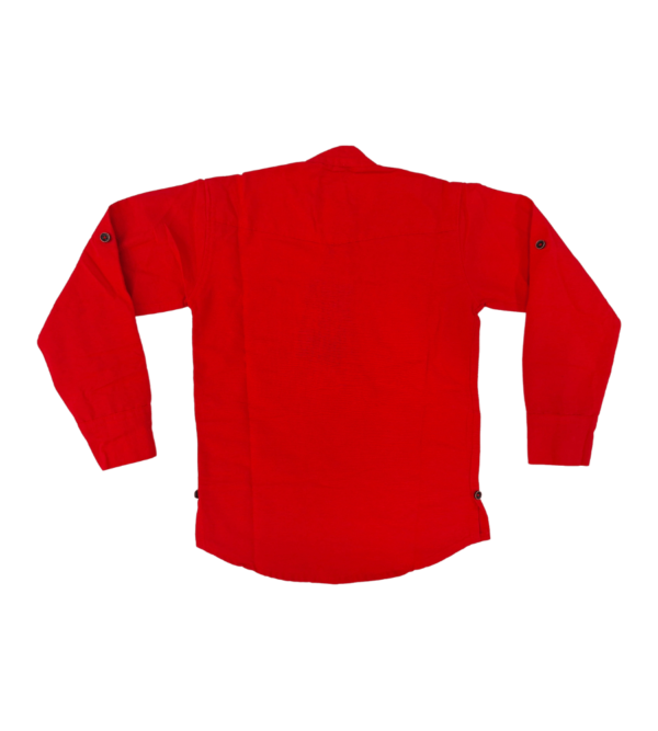 Premium Smart Red Kurta Shirt for Boys AP - Image 6