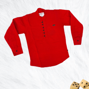 Premium Smart Red Kurta Shirt for Boys AP