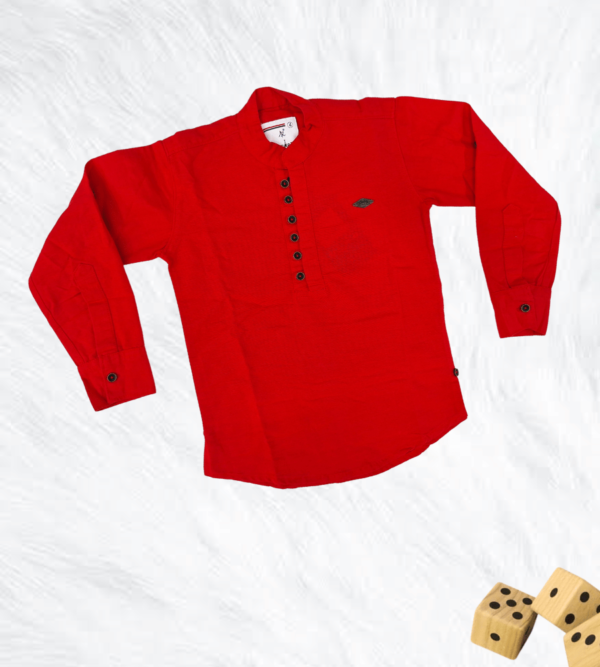 Premium Smart Red Kurta Shirt for Boys AP