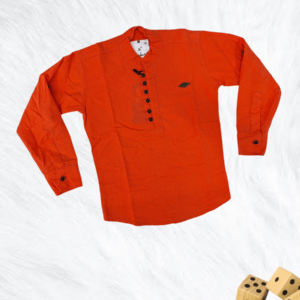 Premium Smart Orange Kurta Shirt for Boys AQ