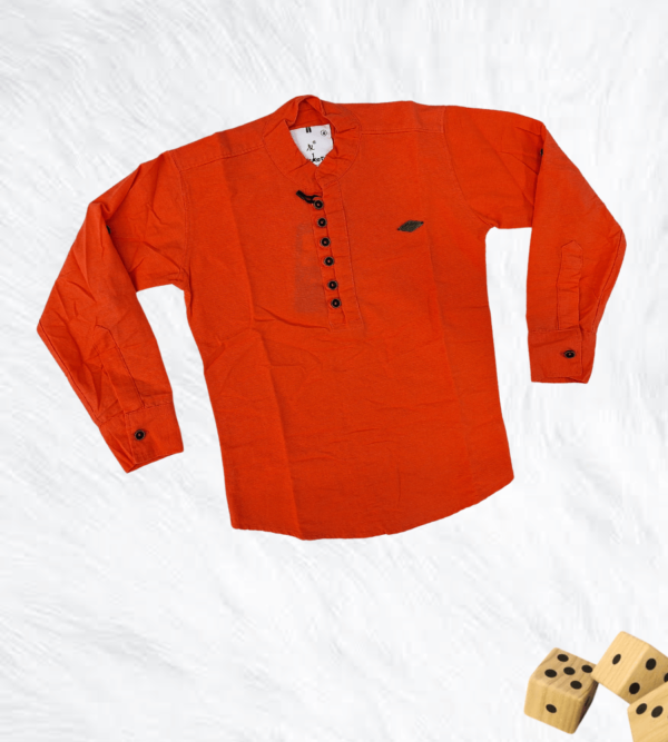 Premium Smart Orange Kurta Shirt for Boys AQ
