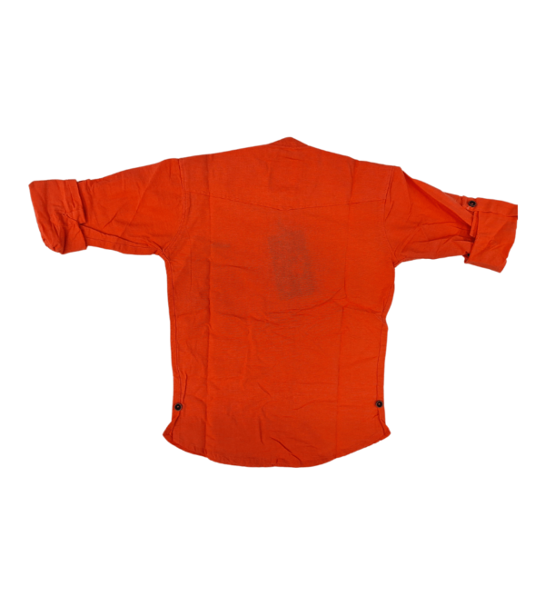 Premium Smart Orange Kurta Shirt for Boys AQ - Image 3