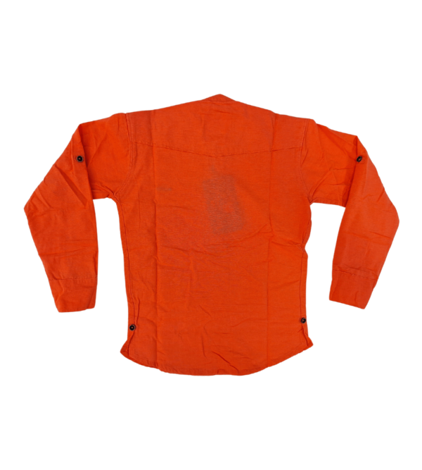 Premium Smart Orange Kurta Shirt for Boys AQ - Image 4