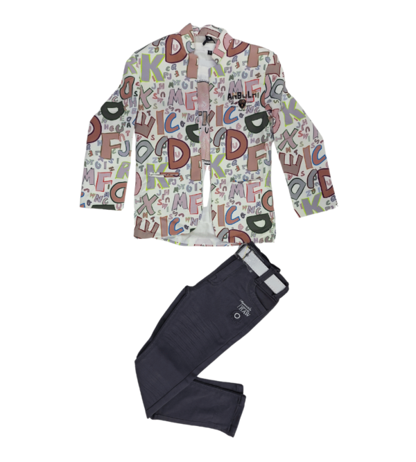 Smart Premium Sets In White Based Multicolor for Boys A - Image 7