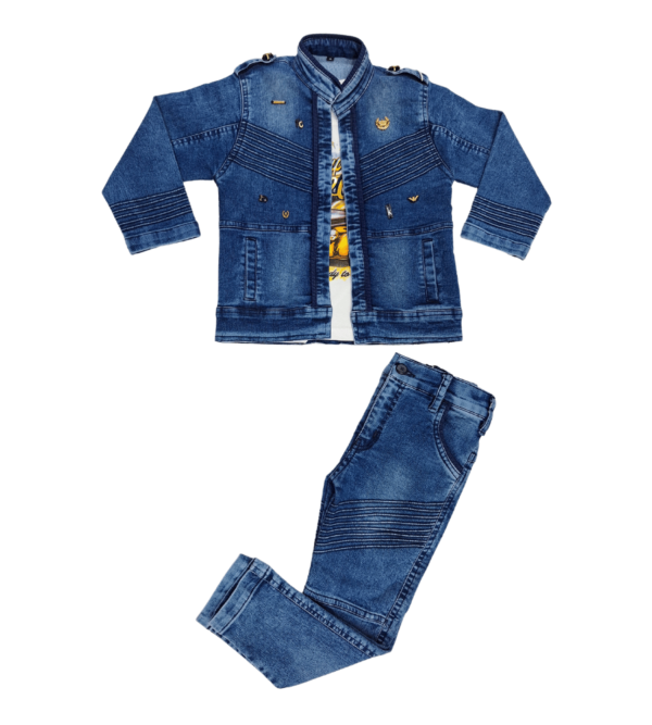 Smart Premium Sets In Blue Denim for Boys B - Image 4