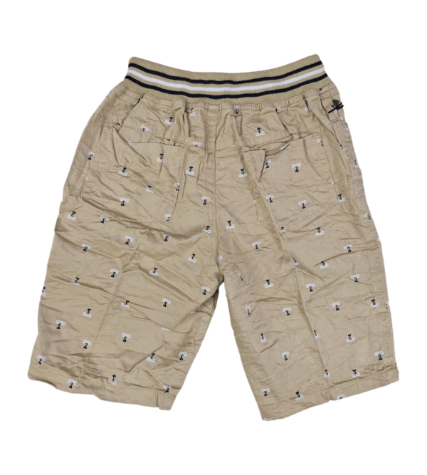 Cream Soft-Print Boy’s Summer Shorts – Cool & Comfy F - Image 4