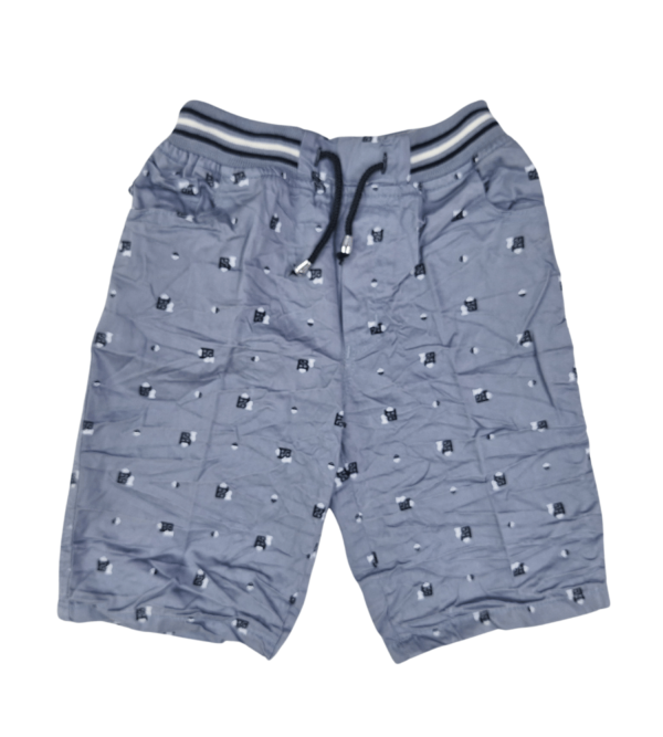 Printed Grey Boy’s Summer Shorts – Cool & Comfy K M - Image 2