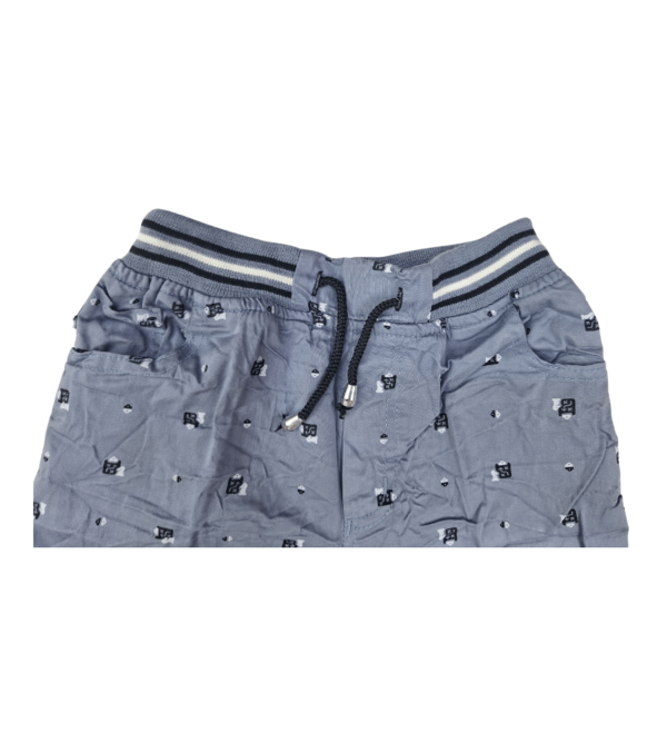 Printed Grey Boy’s Summer Shorts – Cool & Comfy K M - Image 3