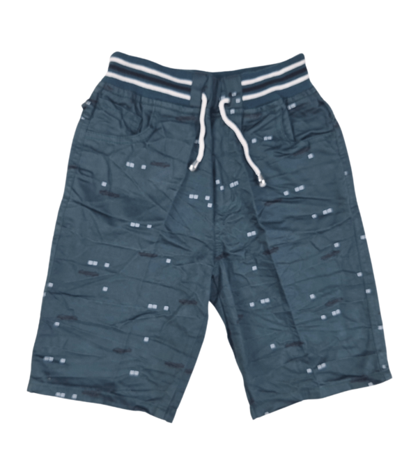 Ultra-Comfy Summer Shorts for Kids in Cotton Dark Green Color O - Image 3