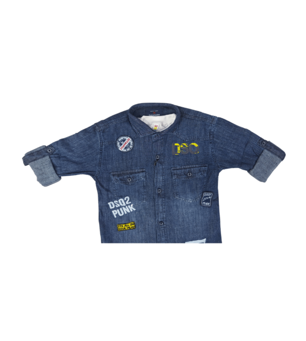 Premium Smart Denim Shirt with Tshirt for Boys BT - Image 5