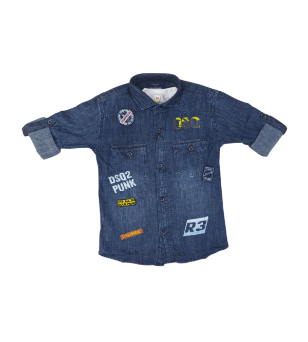 Premium Smart Denim Shirt with Tshirt for Boys BT - Image 6