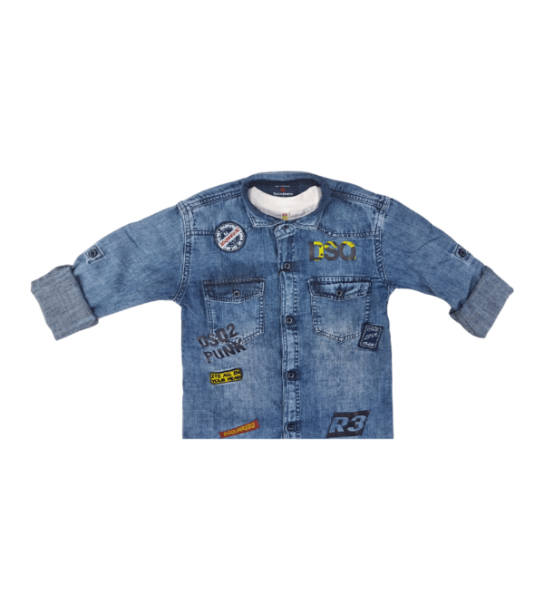 Premium Smart Denim Shirt with Tshirt for Boys BV - Image 6