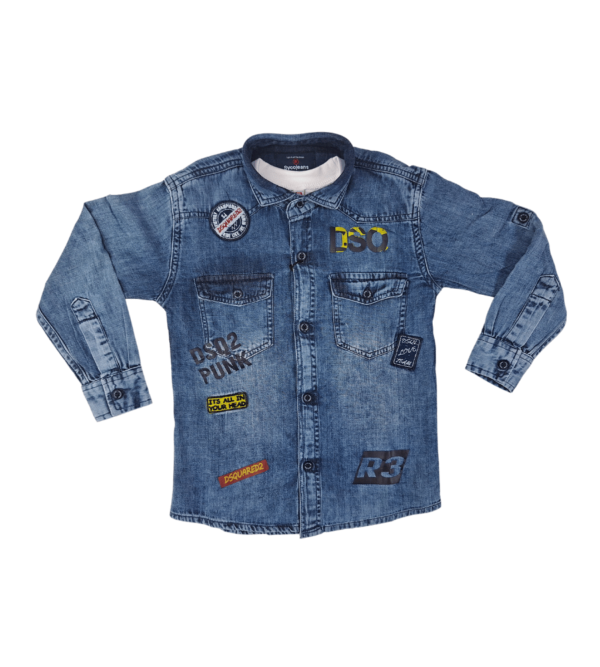 Premium Smart Denim Shirt with Tshirt for Boys BV - Image 2