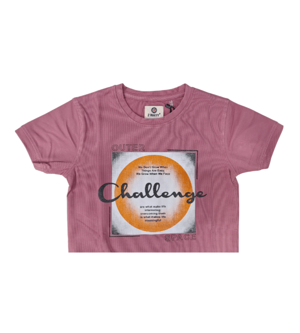 Smart Casual Pink Tshirt For Boys EM - Image 2